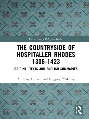 cover image of The Countryside of Hospitaller Rhodes 1306-1423
